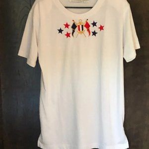 Ivy Club United States Colors Red White and Blue Large Women s T-Shirt